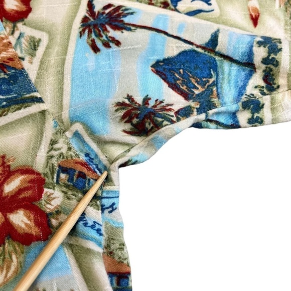 VINTAGE Big Dog Hawaiian Shirt 3X Aloha Button Front - Picture 9 of 10